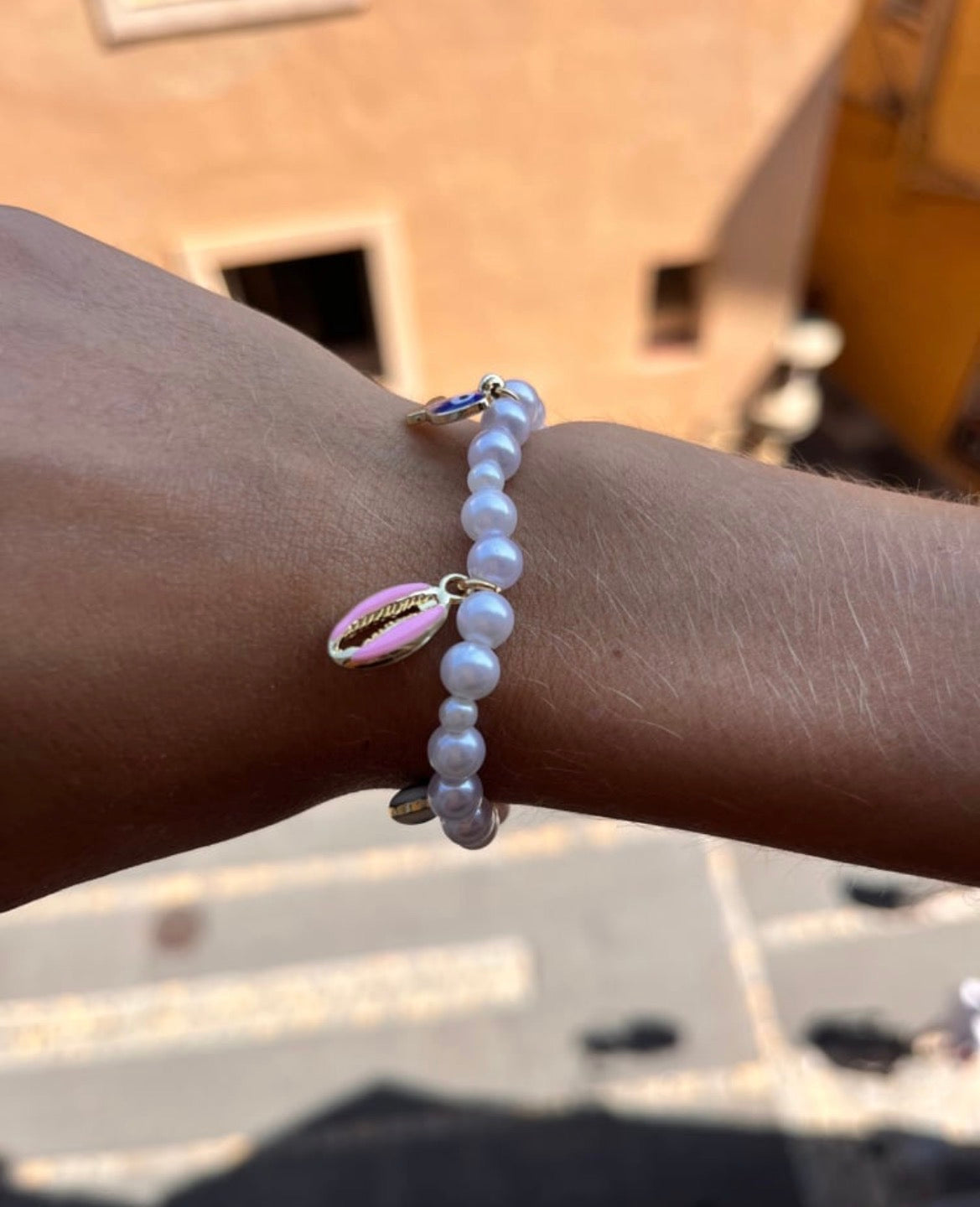 Pearl Charm Bracelet