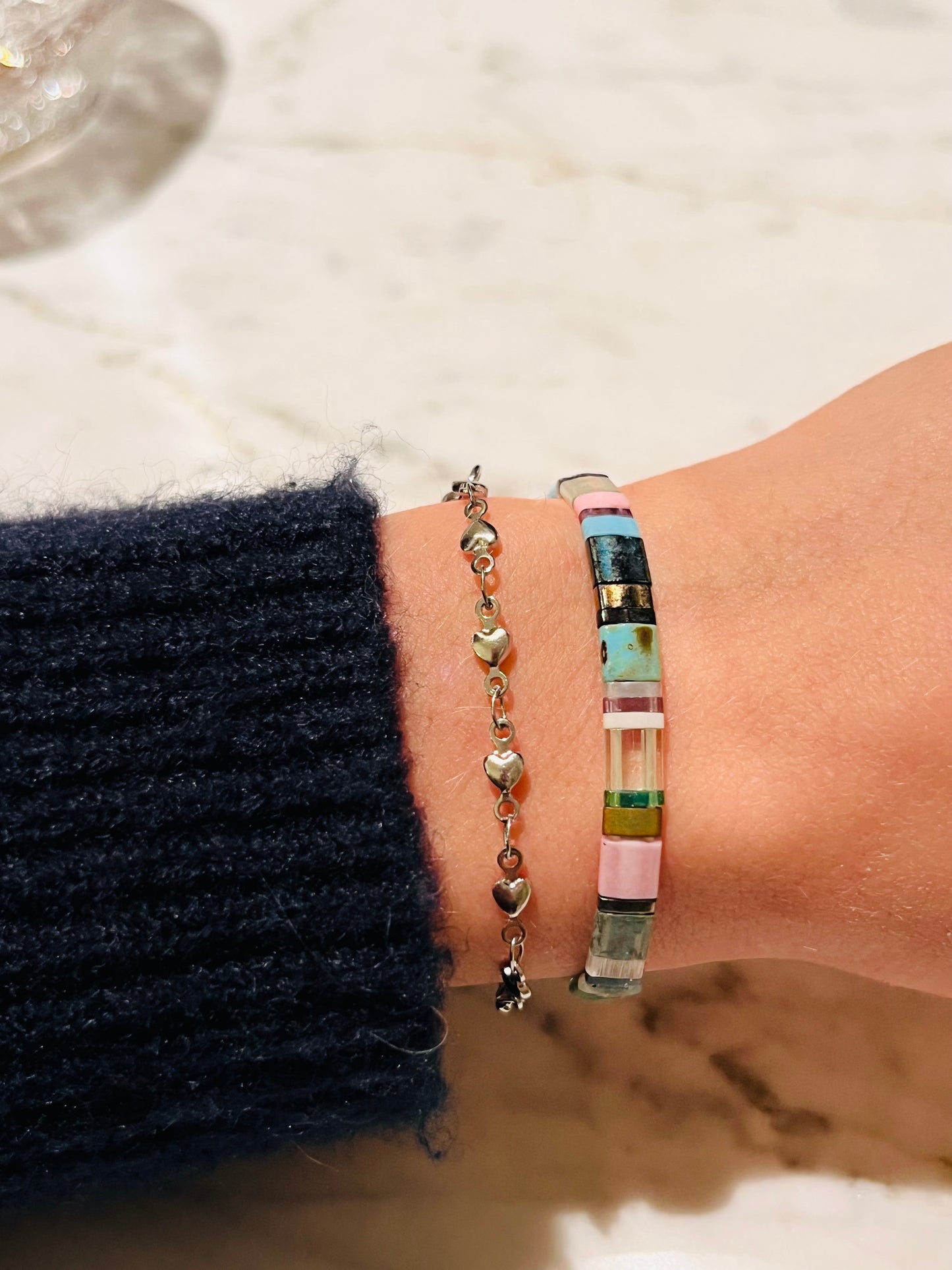 Silver Heart Bracelet 🩶