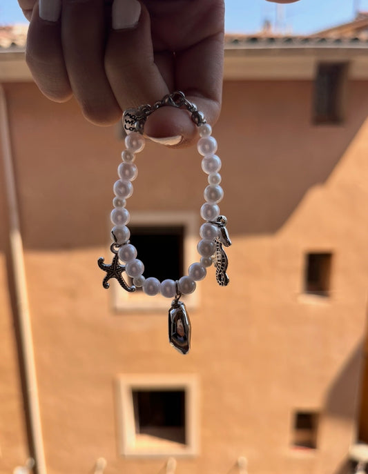Pearl Charm Bracelet