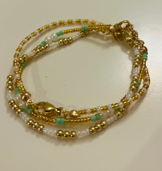 Gold Plated Beaded Bracelets