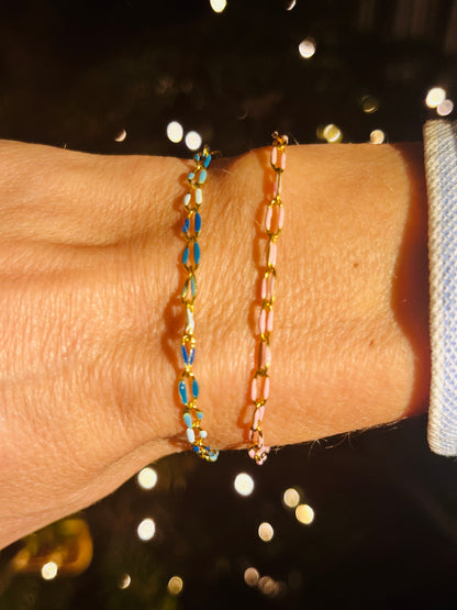 Gold Plated Shell Bracelet 💙💛