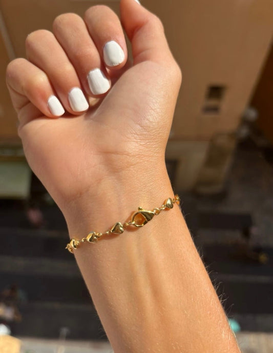Gold Plated Heart Bracelet