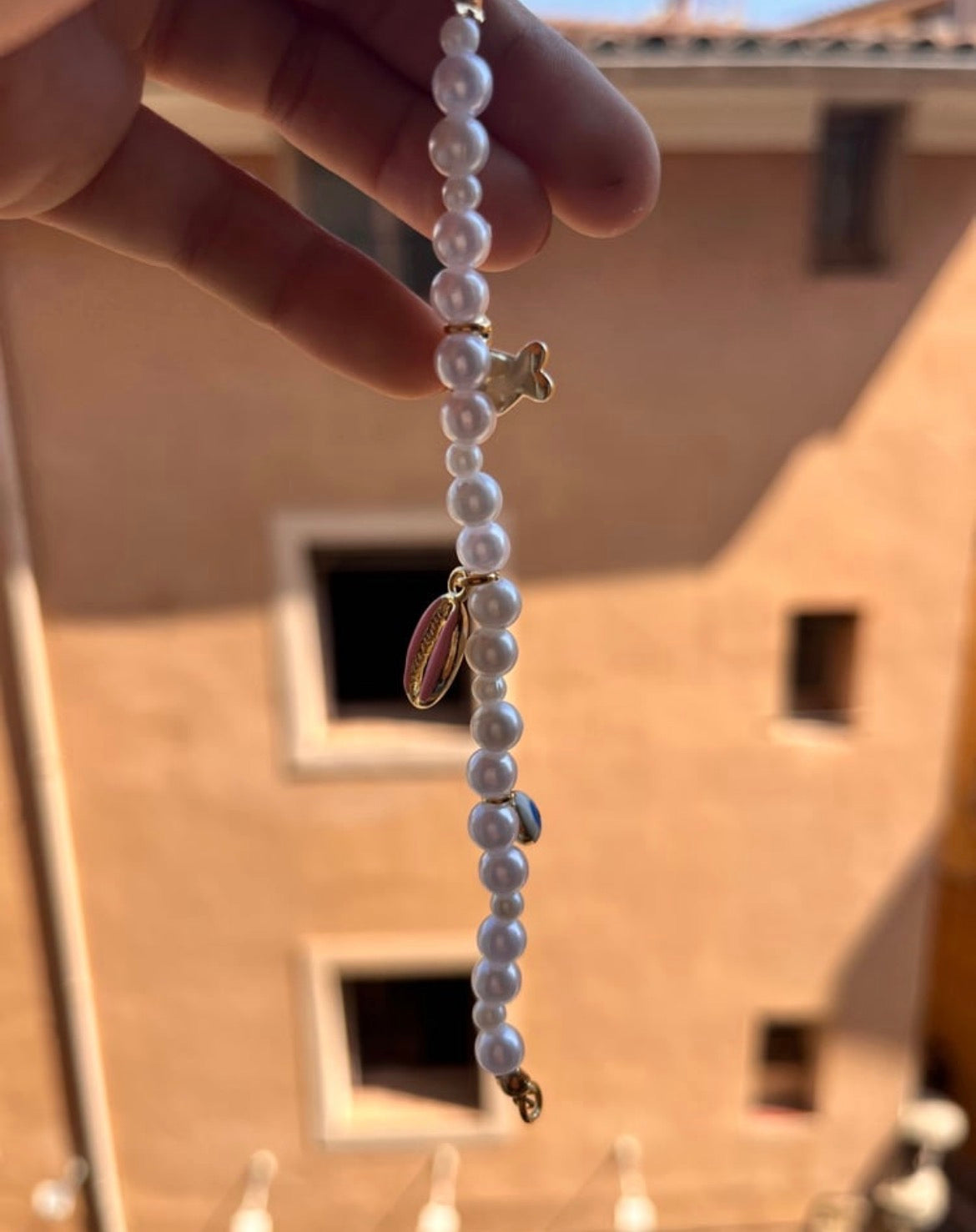 Pearl Charm Bracelet