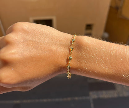 Gold Plated Heart Bracelet
