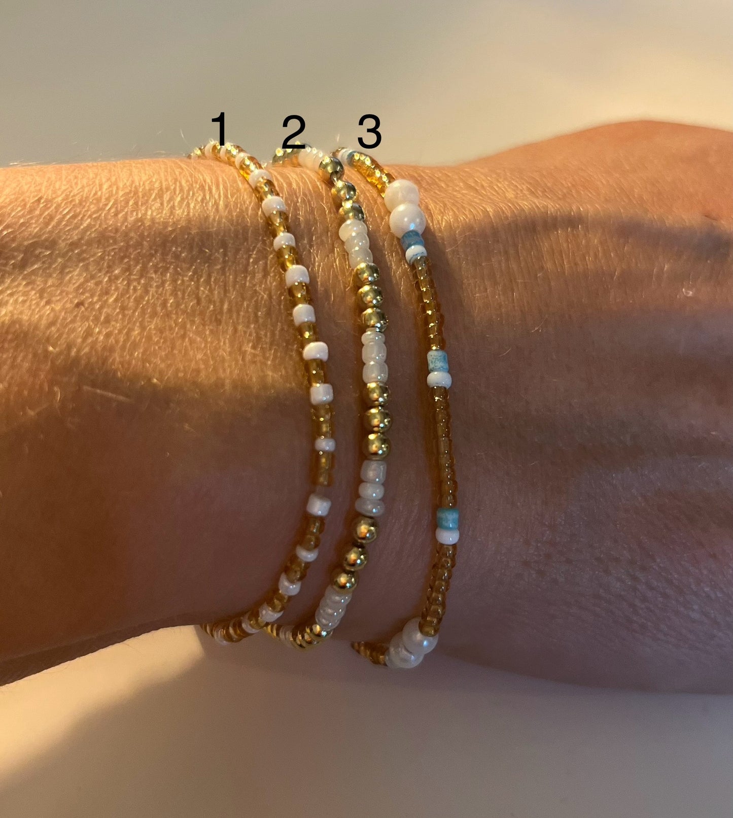 Gold Plated Beaded Bracelets