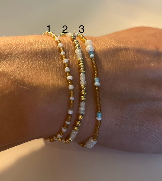 Gold Plated Beaded Bracelets