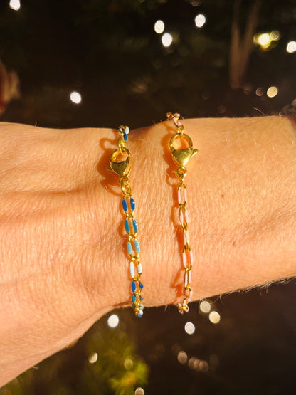 Gold Plated Shell Bracelet 💙💛